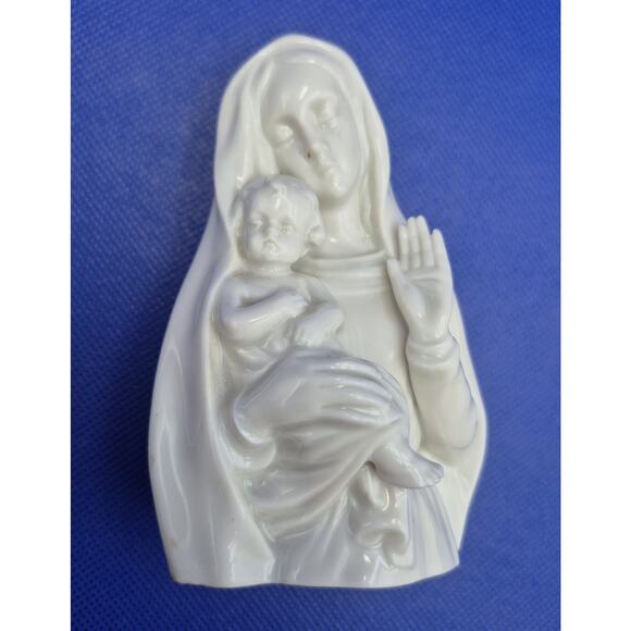 Metzler Ortloff Porcelain Madonna and Child Figurine 4.5" Virgin Mary Baby Jesus - Picture 8 of 8